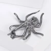 Three vintage crystal spider brooches, silver, gold and black alloy pins, Muslim-style white display stand Application Scenario